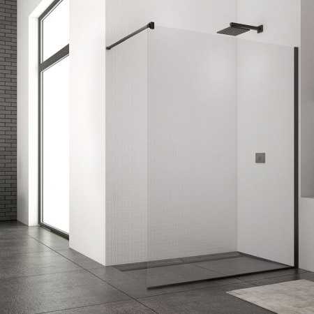 Paravan de dus SanSwiss, Easy, 70 x 200 cm, profil negru mat [2]