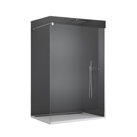 Cabine dus - Paravan de dus Sanswiss, Easy, profil crom lucios, 110 x 200 cm