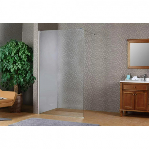 Cabine dus - Paravan de dus tip Walk-in 110×200 cm 8 mm profil crom lucios