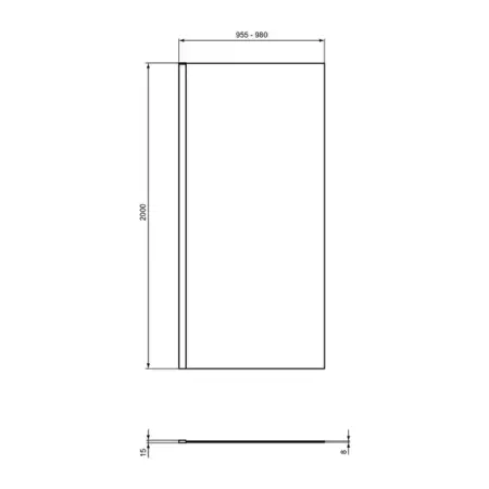 Paravan de dus tip Walk-in Ideal Standard i.life 100x200 cm sticla 8 mm argintiu [8]