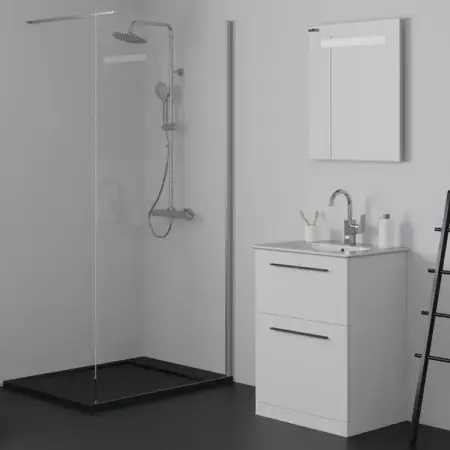 Paravan de dus - Paravan de dus tip Walk-in Ideal Standard i.life 100x200 cm sticla 8 mm argintiu