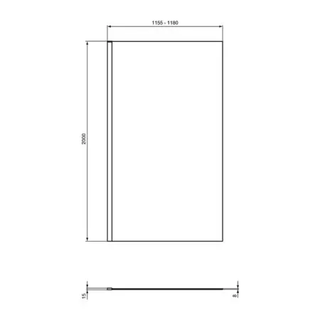 Paravan de dus tip Walk-in Ideal Standard i.life 120x200 cm sticla 8 mm argintiu [11]