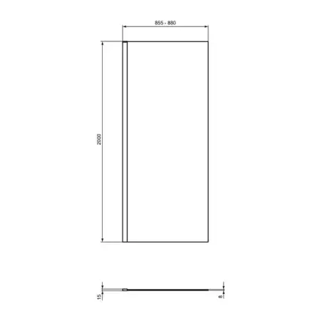 Paravan de dus tip Walk-in Ideal Standard i.life 90x200 cm sticla 8 mm argintiu [5]