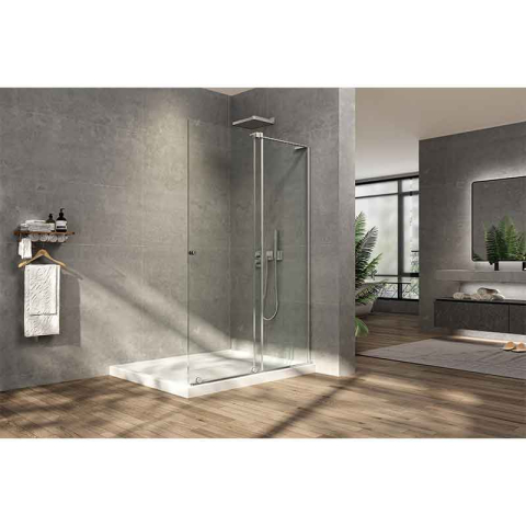 Paravan de dus tip Walk-in Mediterraneo Vario crom sticla securizata 8 mm 120 cm [1]