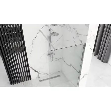 Paravan de dus tip Walk-in Rea Aero 80x195 cm profil crom [3]