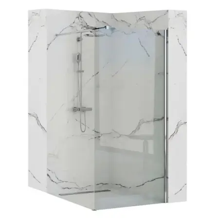 Cabine dus - Paravan de dus tip Walk-in Rea Aero N 70x195 cm profil crom