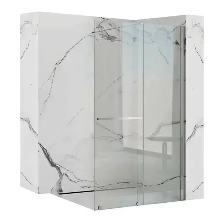 Paravan de dus tip Walk-in Rea Cortis cu parte culisanta 120x200 cm profil crom [6]