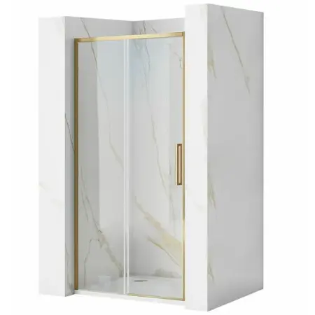 Usi culisante - Paravan de dus tip Walk-in Rea Rapid Slide 100x195 cm profil auriu periat