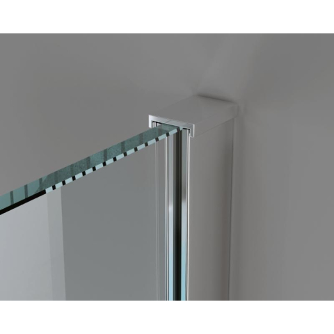 Paravan de duș Walk-In Mediterraneo Trixie 100 cm, sticlă securizată 8 mm, profil crom [5]