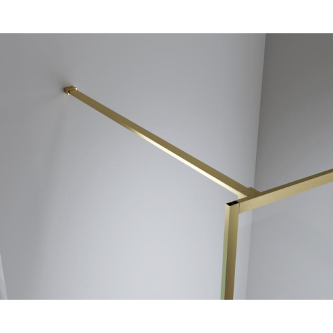 Paravan de duș Walk-In Mediterraneo Trixie 120 cm, sticlă securizată 8 mm, profil auriu [4]