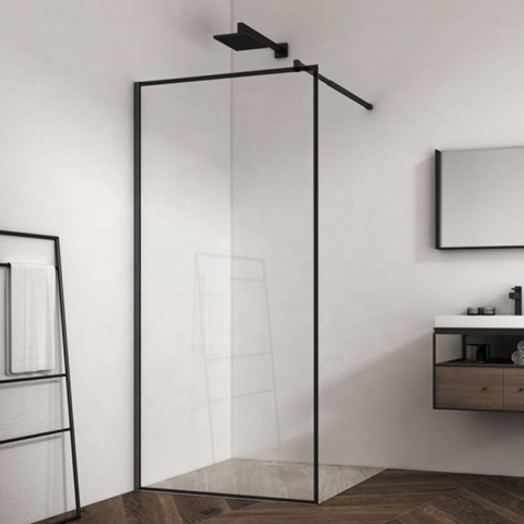 Paravan de dus Walk-In Sanoterm Urban 90 cm negru mat [2]