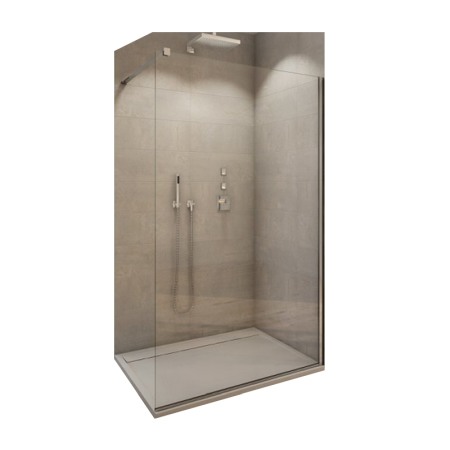 Paravan de dus - Paravan dus,Sanswiss, Easy, profil crom lucios, 100 x 200 cm, 6 mm grosime