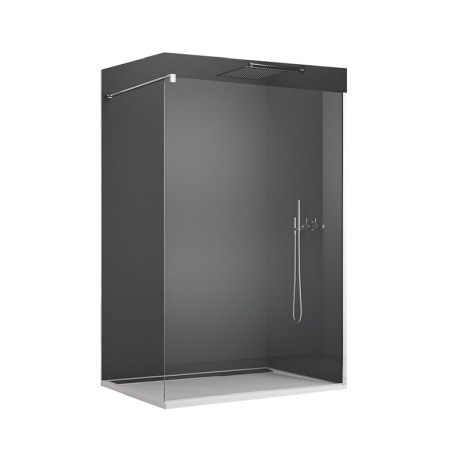 Cabine dus - Paravan dus Sanswiss, Easy, profil crom lucios, 100 x 200 cm