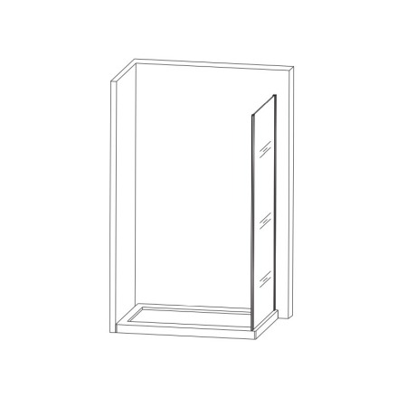Perete fix Sanswiss, Ocelia, 80 x 190 cm, crom lucios [3]