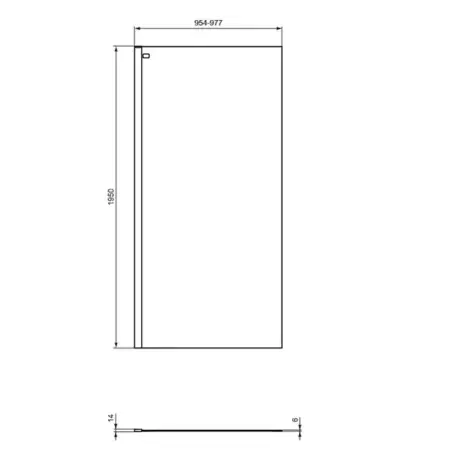 Perete lateral 100 cm negru mat Ideal Standard Connect 2 [3]