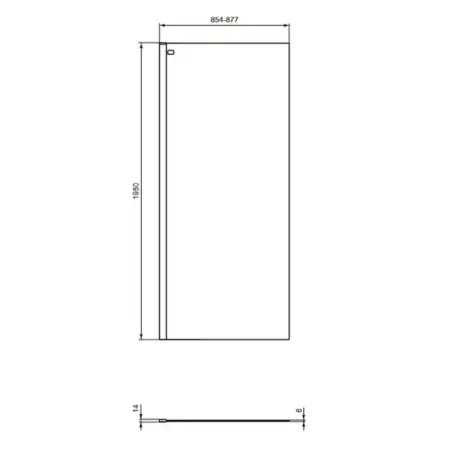 Perete lateral 90 cm negru mat Ideal Standard Connect 2 [3]