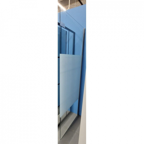 Perete sticla dus Walk In Roca District 80xH200 cm, sticla 8 mm, profil crom [2]
