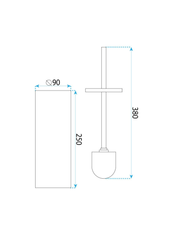 Perie WC B106 auriu periat [1]