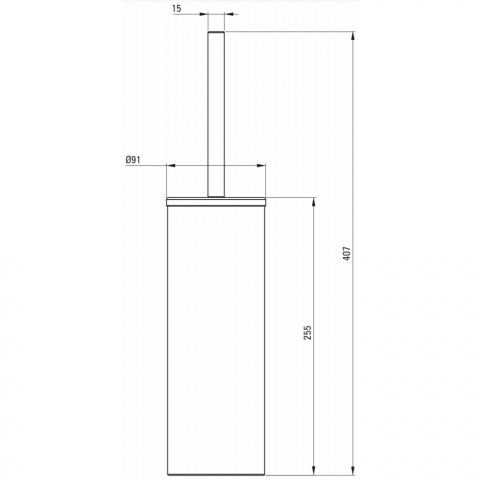 Perie WC Deante Round negru mat [1]