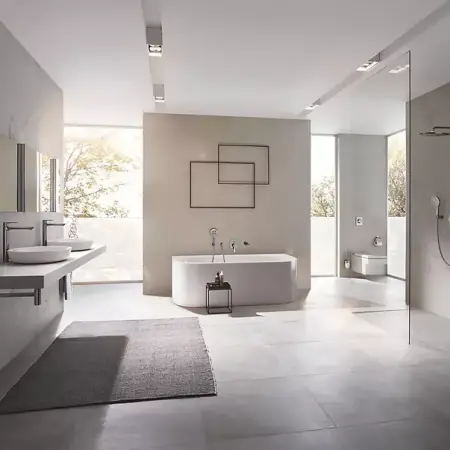 Accesorii toaleta - Perie WC Grohe Essentials antracit periat Hard Graphite
