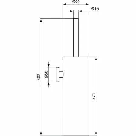 Perie WC pe perete crom Ideal Standard IOM [1]