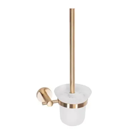 Accesorii baie - Perie WC Rea 322234 design rotund finisaj auriu periat