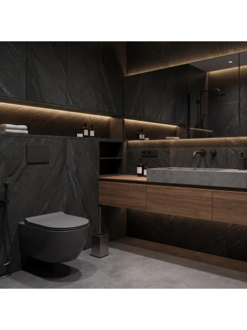 Perie WC Rea B110 Titan montata pe blat 80x390x80 mm plastic metal [3]