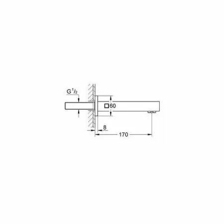 Pipa cada Grohe Eurocube crom lucios [1]