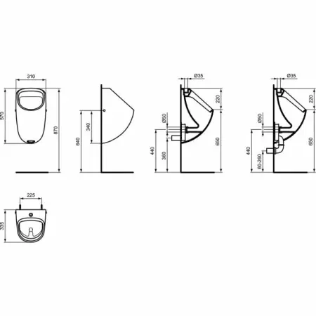 Pisoar cu alimentare superioara Ideal Standard Connect [1]