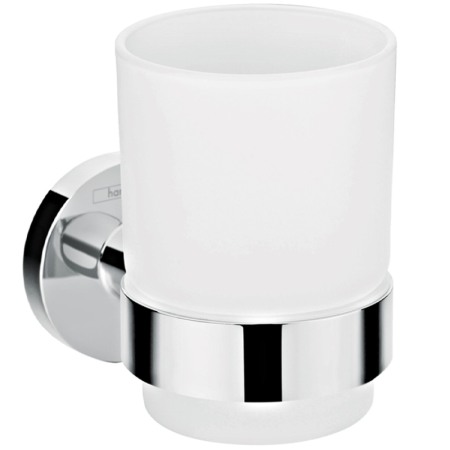 Accesorii lavoar - Portpahar din sticla Hansgrohe, Logis Universal