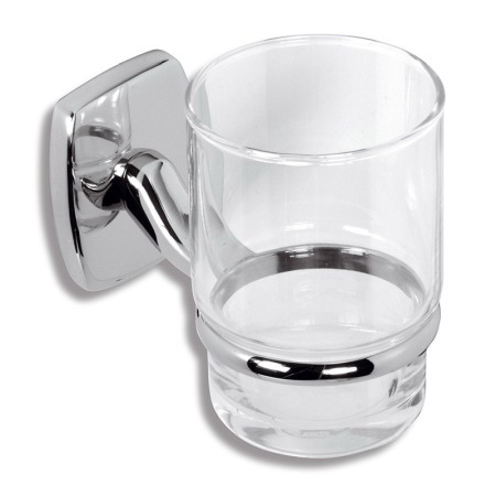 Accesorii lavoar - Portpahar, Ferro, Orfeus, din sticla, crom