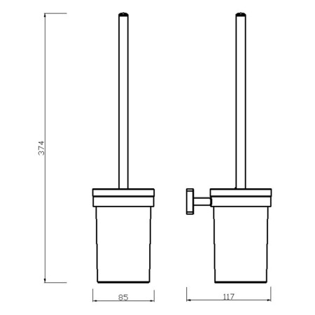 Portperie WC, Ferri, Greta, crom, alb mat [1]