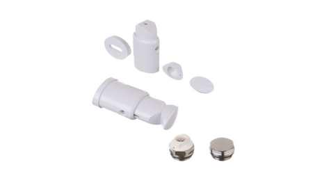 Portprosop curbat Thermoynd, 600 x 1750 mm, alb, accesorii incluse [2]
