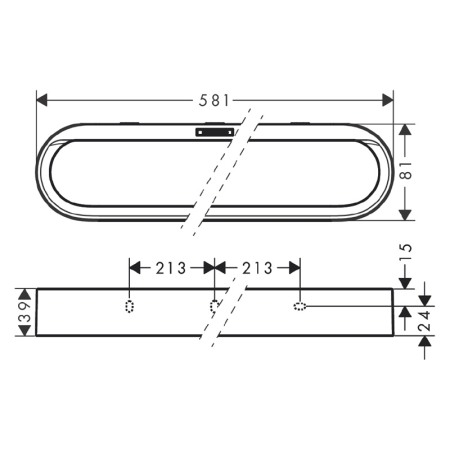 Portprosop, Hansgrohe, WallStoris, negru mat [1]