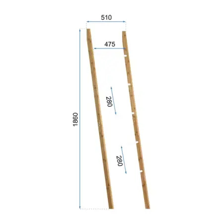 Portprosop tip scara Rea finisaj lemn natural 51 cm [7]