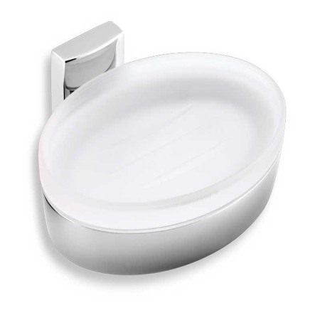 Accesorii baie - Portsapun din sticla, Ferro, Metalia 12, crom