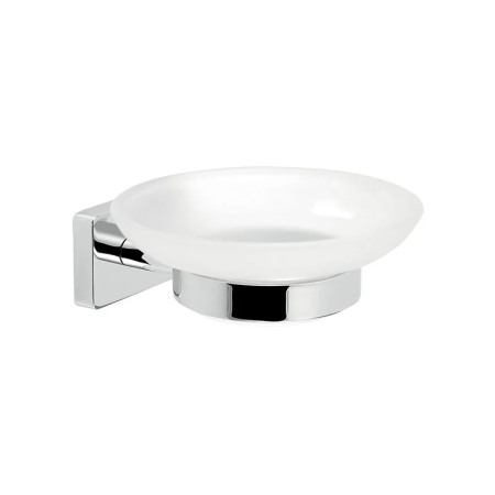 Accesorii baie - Portsăpun, Ferro, Greta, crom/alb