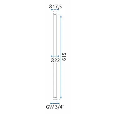 Prelungire coloana dus crom Rea 60 cm [2]