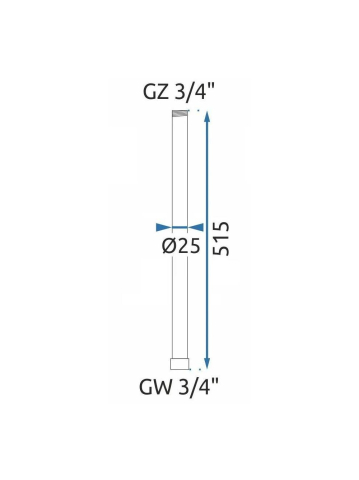 Prelungire coloana dus Rea alb mat 515mm [8]