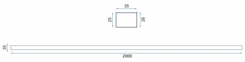 Profil de extensie pentru cabine de ușă 200cm cupru periat [3]