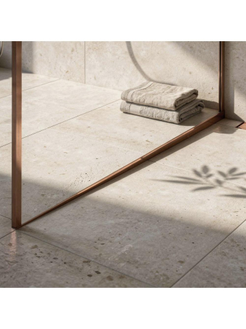 Cabine dus - Profil de panta cadita de dus stanga 120cm cupru periat