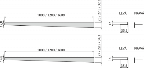 Profil de panta din inox pentru compensare panta dus stanga Alcadrain 120 cm [1]