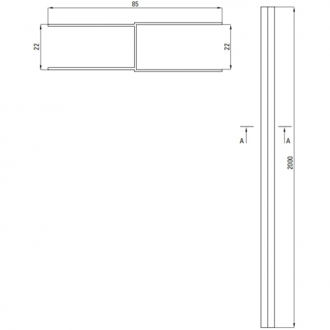 Profil extensie cu accesorii de montare Deante 200 cm crom [2]