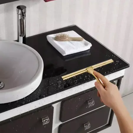 Racleta pentru sticla cu suport Rea auriu 26 cm [2]
