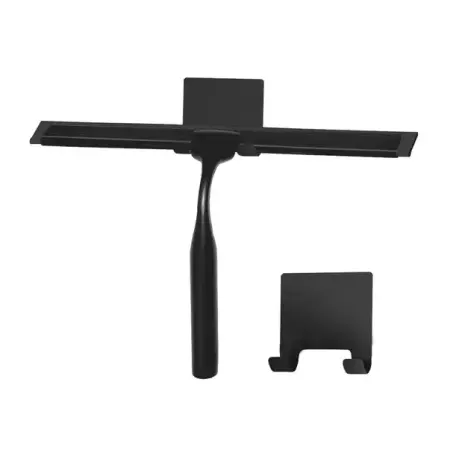 Accesorii baie - Racleta pentru sticla cu suport Rea negru 26 cm