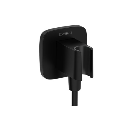 Sisteme de dus - Racord de duș, Hansgrohe, FixFit Q, cu suport pentru para de duș, negru mat