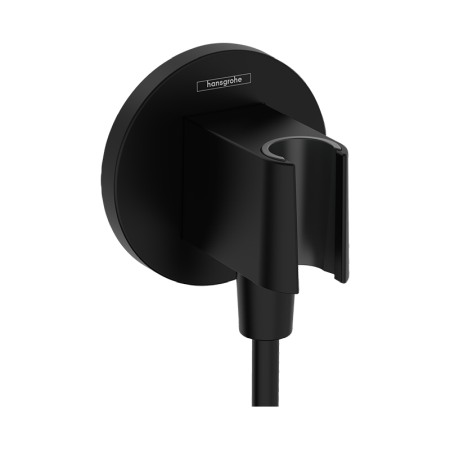 Sisteme de dus - Racord de dus, Hansgrohe, FixFit S, cu suport pentru para, negru mat