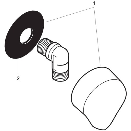 Racord dus, Hansgrohe, FixFit, rotund, auriu lucios [1]