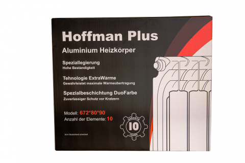 Echipamente de incalzire - Radiator aluminiu Hoffman Plus, H 600 mm x 10 elementi, adancime 90 mm