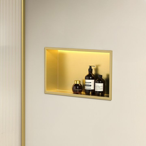 RAFT BAIE INCASTRAT PERETE LED 30x45 auriu periat [1]